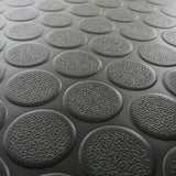 Rubber-Cal Coin Grip 4 ft. x 4 ft. Dark Grey Commercial Grade PVC Flooring, 2mm