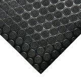 Rubber-Cal Coin Grip 4 ft. x 4 ft. Dark Grey Commercial Grade PVC Flooring, 2mm