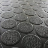 Rubber-Cal Coin Grip 4 ft. x 5 ft. Dark Grey Commercial Grade PVC Flooring