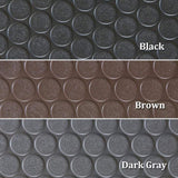 Rubber-Cal Coin Grip 4 ft. x 25 ft. Dark Grey Commercial Grade PVC Flooring