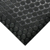 Rubber-Cal Coin Grip 4 ft. x 30 ft. Dark Grey Commercial Grade PVC Flooring