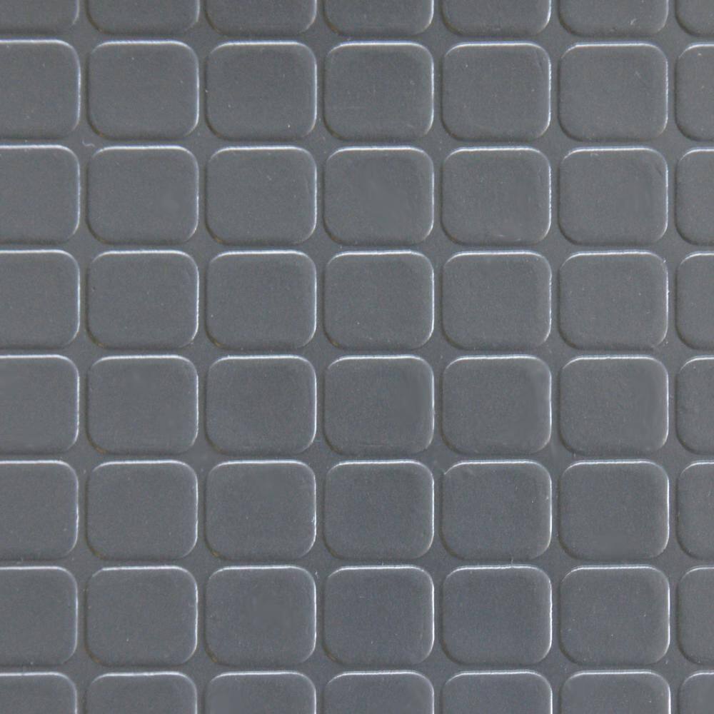 Rubber-Cal "Block-Grip" 4 ft. x 10 ft. Brown Commercial PVC Flooring