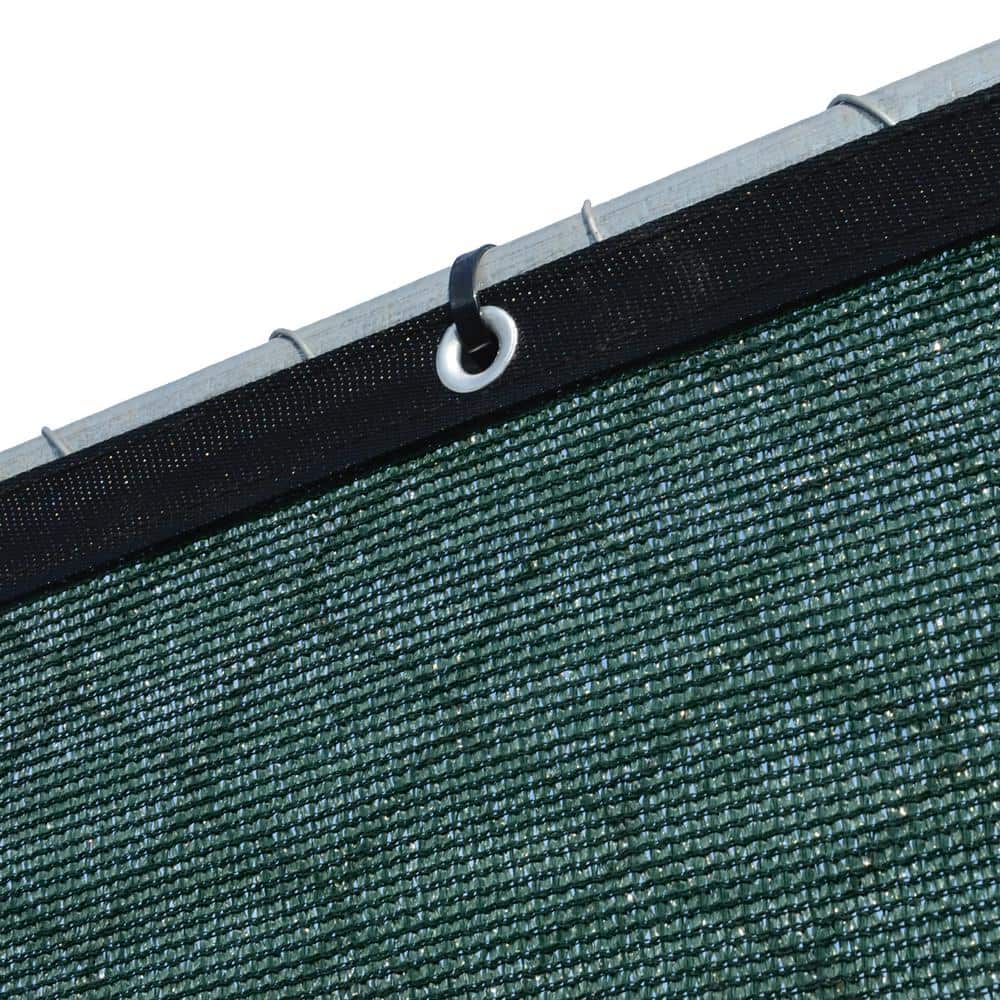 FENCE4EVER 46 in. x 50 ft. Green Privacy Fence Screen Plastic Netting Mesh Fabric Cover with Reinforced Grommets for Garden Fence