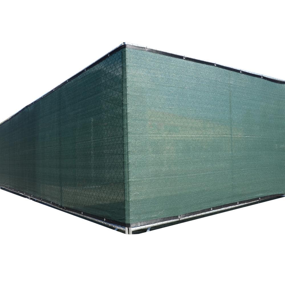 FENCE4EVER 46 in. x 50 ft. Green Privacy Fence Screen Plastic Netting Mesh Fabric Cover with Reinforced Grommets for Garden Fence