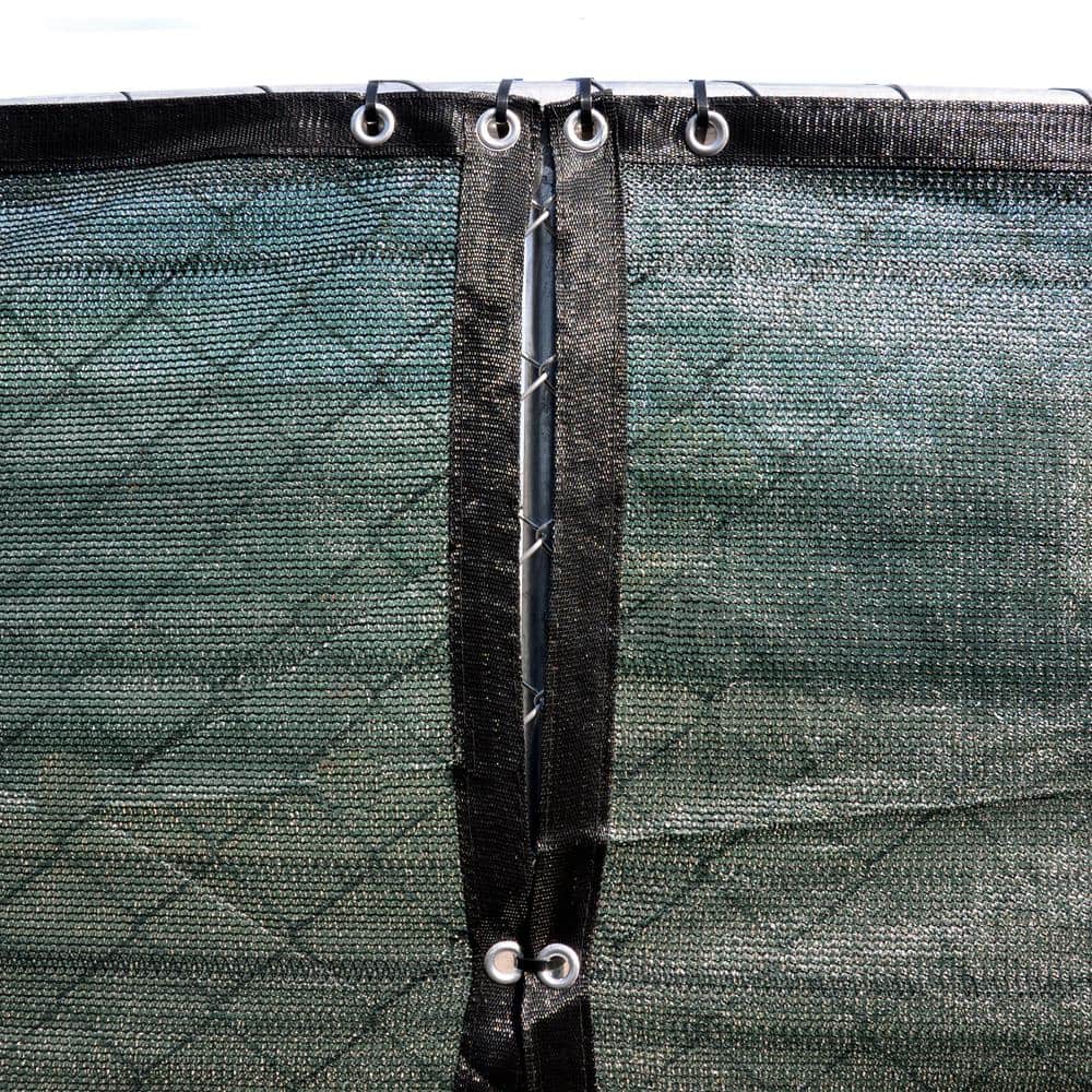 FENCE4EVER 46 in. x 50 ft. Green Privacy Fence Screen Plastic Netting Mesh Fabric Cover with Reinforced Grommets for Garden Fence