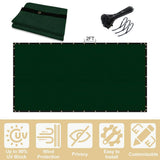 Privacy Fence Screen 8 x 200 ft. Dark Green Customized Outdoor Mesh Panels for Backyard, Construction Site with Zip Ties