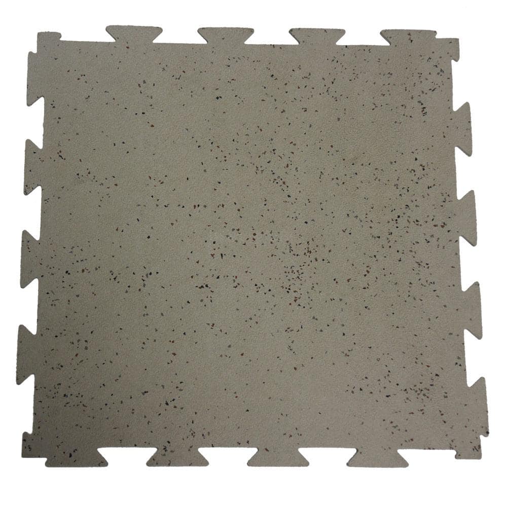 Rubber-Cal Terra-Flex 1/4 in. x 24 in. x 24 in. Dark Gray Interlocking Rubber Mat (5-Pack, 20 sq. ft.)