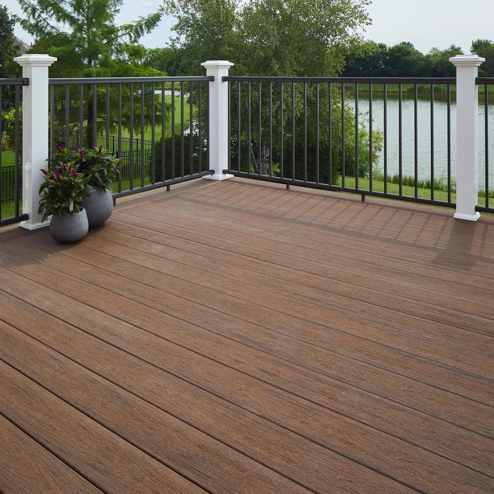 TimberTech Composite Reserve 1 in. x 6 in. x 1 ft. Grooved Dark Roast Composite Sample (Actual: 0.94 in. x 5.36 in. x 1 ft)