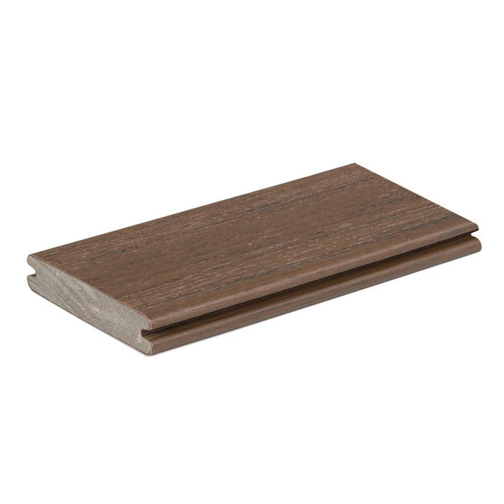 TimberTech Composite Reserve 1 in. x 6 in. x 1 ft. Grooved Dark Roast Composite Sample (Actual: 0.94 in. x 5.36 in. x 1 ft)