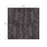 Norsk Reversible Dark Walnut/Black Faux Wood 24 in. x 24 in. x 0.47 in. Foam Mats (4-Pack)