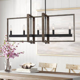 Vanity Art Amiens 5-Light Darkwood/Black Linear Pendant