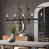 Vanity Art Amiens 5-Light Darkwood/Black Linear Pendant