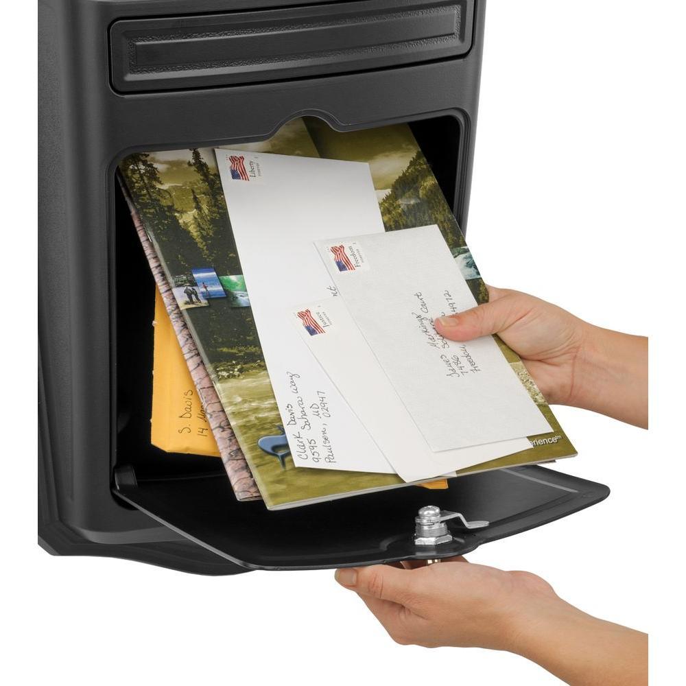 Maison Black Wall-Mount Locking Mailbox - Super Arbor