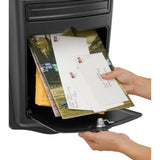 Maison Black Wall-Mount Locking Mailbox - Super Arbor