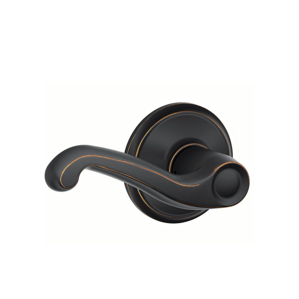 Flair Bright Brass Passage Hall/Closet Door Lever - Super Arbor