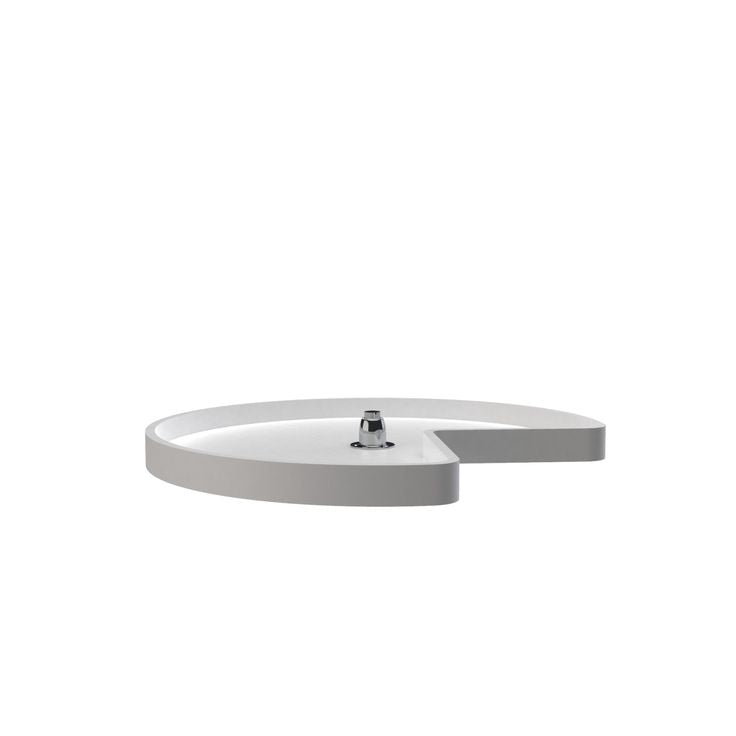 Rev-A-Shelf 32 in White Polymer Kidney Lazy Susan w/bottom mount
