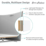 St Tropez 67 in. Acrylic FlatBottom Non-Whirlpool Freestanding Rectangular Soaking Bathtub in White - Super Arbor