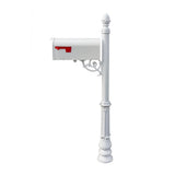 Lewiston Black Decorative Post Mounted Mailbox System with Non-Locking E1 Economy Mailbox - Super Arbor