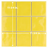 Merola Tile Twist Square Yellow Lemon 11-3/4 in. x 11-3/4 in. Ceramic Mosaic (9.79 sq. ft. / Case)