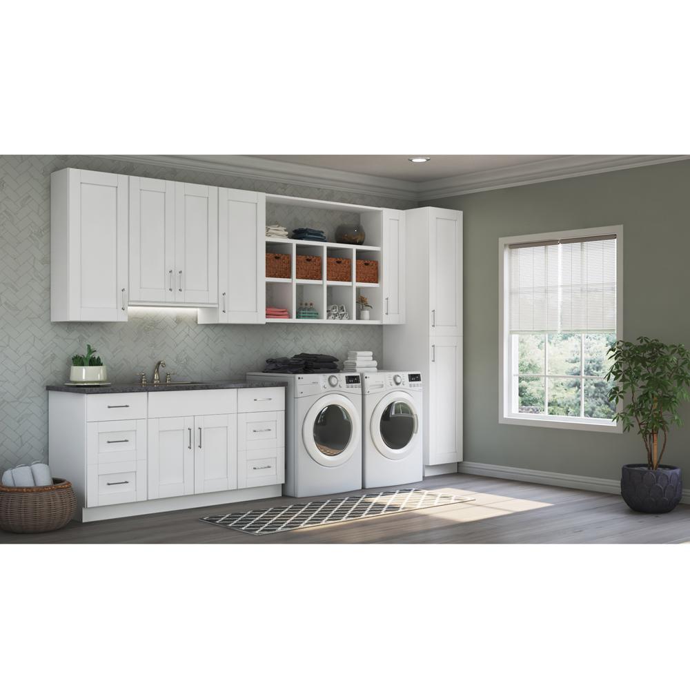 Shaker Assembled 24x30x12 in. Diagonal Corner Wall Kitchen Cabinet in Satin White