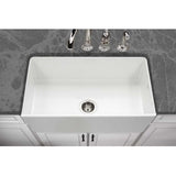 Platus Series Farmhouse Apron Front Fireclay 33 in. Single Bowl Kitchen Sink in White - Super Arbor