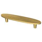 Modern Herringbone 3-3/4 in. (96mm) Center-to-Center Brushed Brass Cabinet Drawer Pull (2-Pack) - Super Arbor