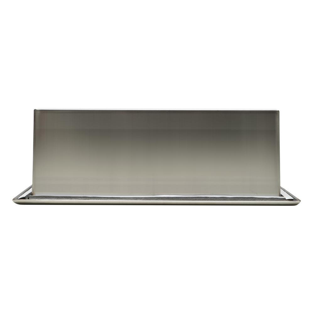 24 in. x 12 in. x 4 in. Niche in Brushed Stainless Steel - Super Arbor