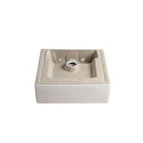 Elanti Wall-Mounted Square Bathroom Sink in White