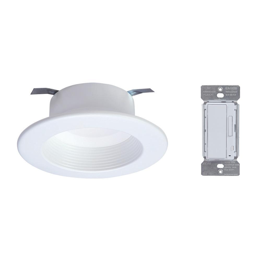 4 in. Tunable CCT (2700K-5000K) Bluetooth Smart Integrated LED Recessed Trim with In-Wall Accessory Dimmer by HALO Home - Super Arbor