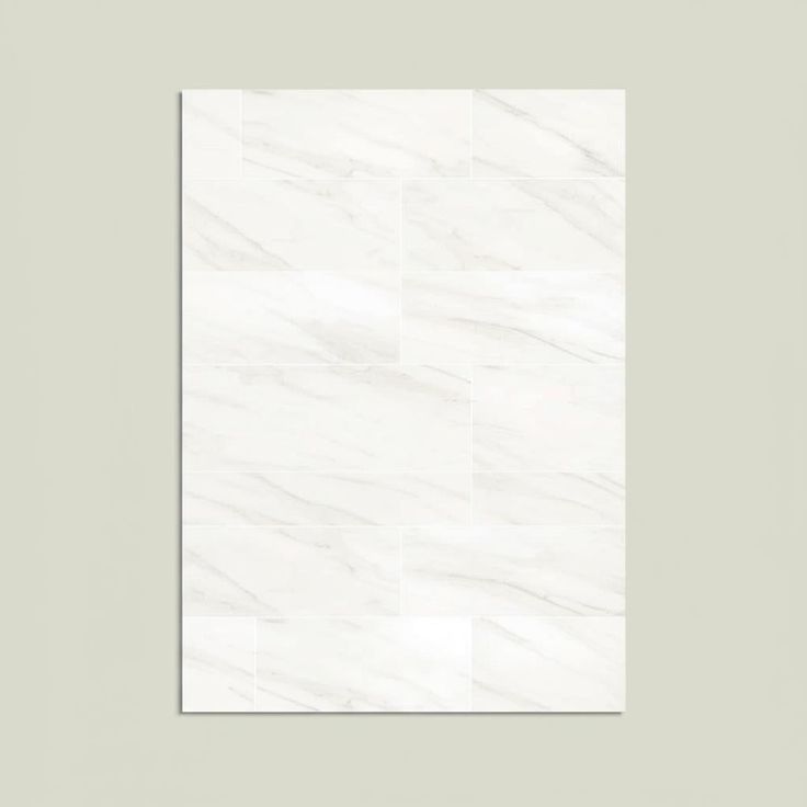 Home Decorators Collection Kolasus White Polished Porcelain Tile 12x24