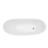 Stratus 5.6 ft. Acrylic Reversible Drain Freestanding Bathtub in Glossy White - Super Arbor