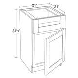 Home Decorators Collection Washington Vessel Blue Plywood Shaker Assembled Vanity Sink Base Kitchen Cabinet Sft Cls R21 in W x 21 in D x 34.5 in H