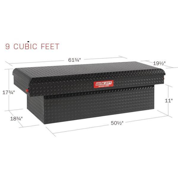 Weather Guard 61.88 Matte Black Aluminum Low Profile Crossbed Truck Tool Box - Super Arbor
