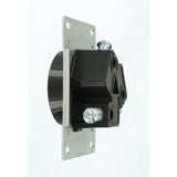 50 Amp 125/250-Volt Shallow Flush Mounted Single Outlet, Black - Super Arbor