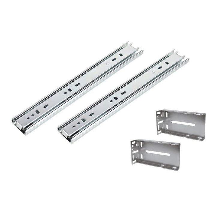 20 in. Full Extension Ball Bearing Side Mount Drawer Slide with Rear Bracket Set (4-Pair)