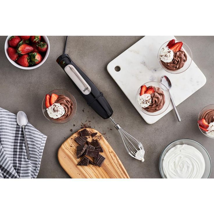 MultiQuick MQ7077X SmartSpeed SS Immersion Hand Blender w/ 1.5 C Food Processor, Whisk, Masher and Beaker