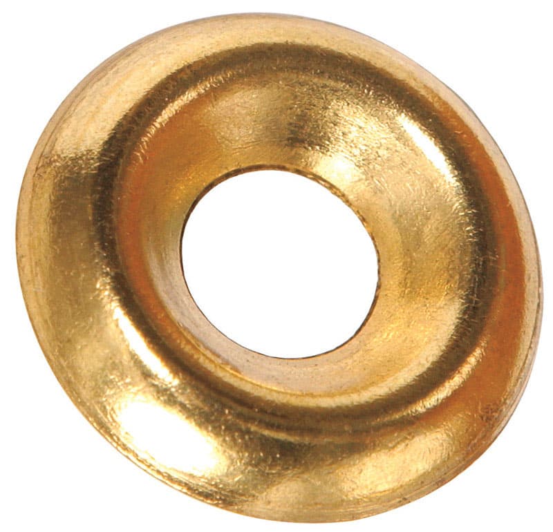 Hillman Brass-Plated Brass .164 in. Countersunk Finish Washer, 100-Pack