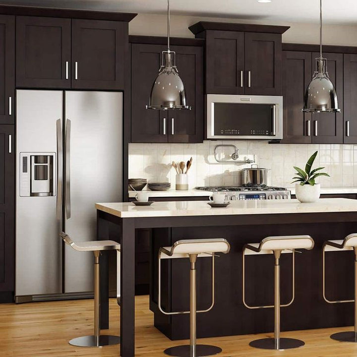 Home Decorators Collection Newport 21 in. W x 12 in. D x 36 in. H Assembled Plywood Wall Kitchen Cabinet in Manganite with Soft Close