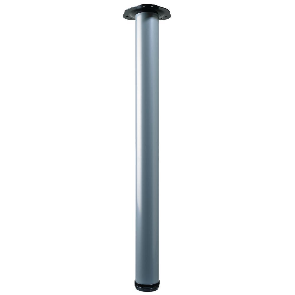 2-3/8 in. Adjustable 28 in. Black Steel Table Leg (Set of 4) - Super Arbor