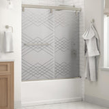Simplicity 60 x 59-1/4 in. Frameless Mod Soft-Close Sliding Bathtub Door in Chrome with 1/4 in. (6mm) Clear Glass - Super Arbor