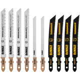 20-Volt MAX Li-Ion Cordless Jig Saw (Tool-Only) with Bonus General Purpose T-Shank Jig Saw Blade Set with Case (10-Pack) - Super Arbor