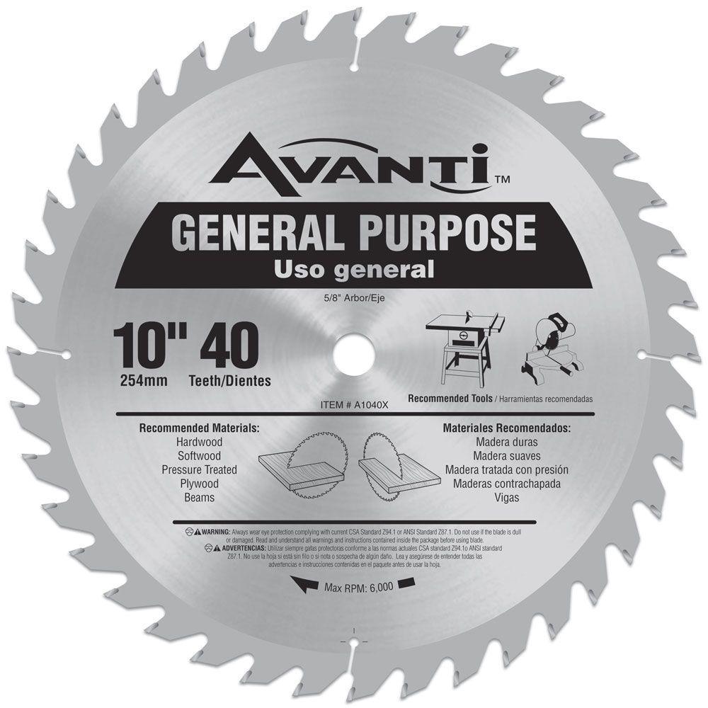 10 in. x 40-Teeth General-Purpose Saw Blade - Super Arbor