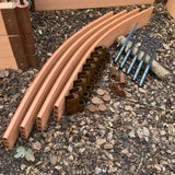 Frame It All 1 in. Profile Tool-Free Classic Sienna 16 ft. Curved Landscape Edging Kit - Super Arbor