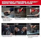 Milwaukee M18 18V FORCE LOGIC 10T Knockout Tool Kit (1/2 in.–4 in.) with Bonus M18 FUEL 1/4 in. Impact Driver & SHOCKWAVE Step Bit Set