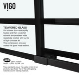 Elan 60 in. x 66 in. Frameless Sliding Tub Door in Matte Black and Clear Glass - Super Arbor