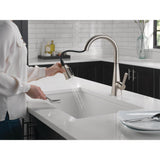 Lenta Single-Handle Pull-Down Sprayer Kitchen Faucet with ShieldSpray Technology SpotShield Stainless - Super Arbor