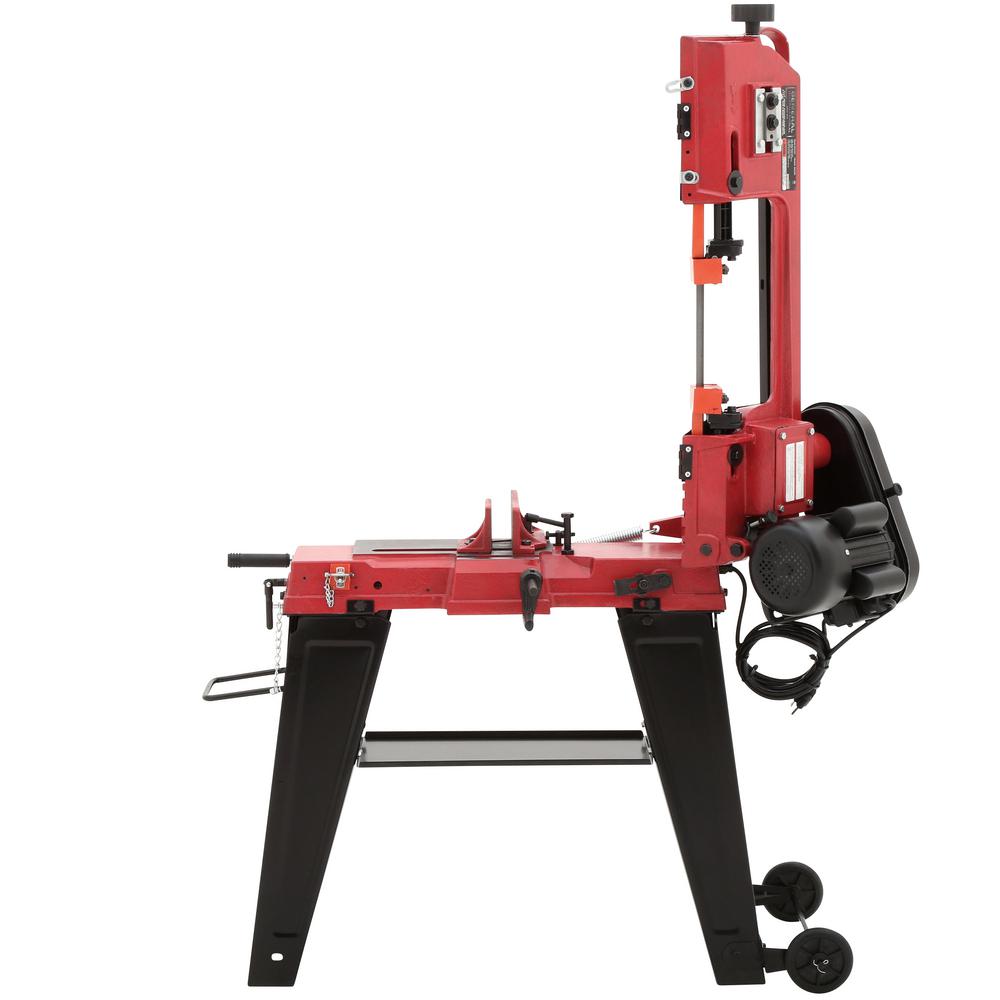 5 Amp 4.5 in. Stationary Metal Cutting Band Saw with Stand - Super Arbor
