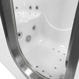 Deluxe 55 in. Walk-In Whirlpool and Air Bath Bathtub in White, Thermostatic Faucet, Digital Control, RH 2 in. Dual Drain - Super Arbor