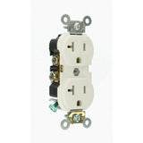 20 Amp Commercial Grade Duplex Outlet, White (10-Pack) - Super Arbor