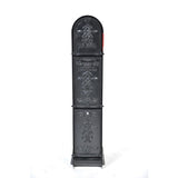 Bountiful Life 5-Door Front and Back Access Lockable Ground Mount Mailbox in Silver Pewter - Super Arbor